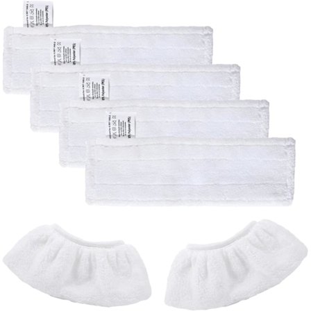 Sett med 4 mikrofiberkluter Erstatningskluter 2 mikrofiberkluter Kluter til Karcher Easy Fix SC2 SC3 SC4 SC5, Tilbehørsklut til Kärcher Easy Fix