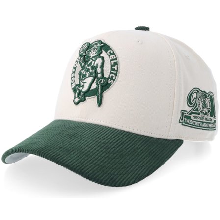 Mitchell & Ness - NBA Weiss adjustable Cap - Boston Celtics Fall Corduroy Pro Off White/Green A-frame Adjustable @ Hatstore
