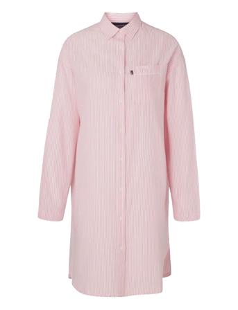 Icons Luna Organic Cotton Light Oxford Nightshirt Nattøj Pink Lexington Home