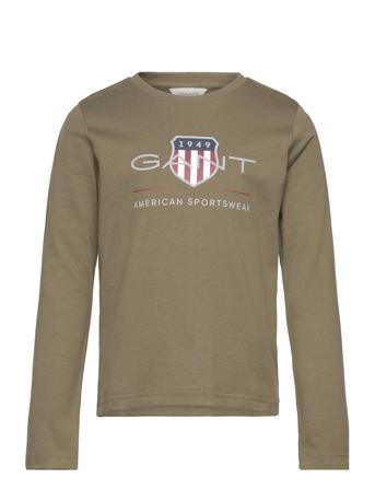 GANT Archive Shield Ls T-Shirt Khaki Green