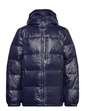 Ralph Lauren Kids Glossed Down Hooded Jacket Marinblå