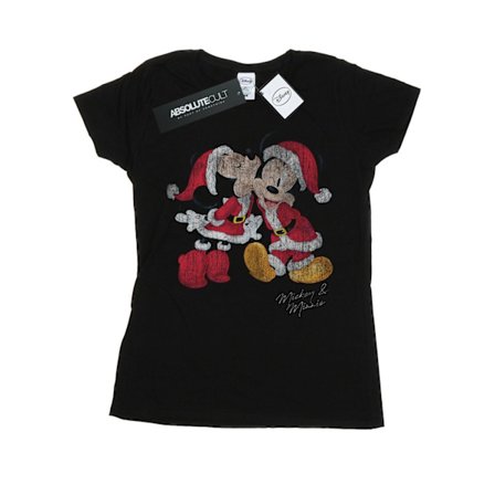 Disney Dam/Kvinnor Mickey Och Minnie Jul Kyss Bomull T-
