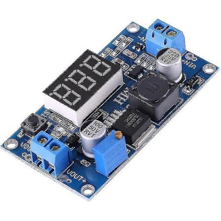 DC-DC Boost -moduuli, Tehon nosto-muunnin säädin jännite muunnin digitaalisella volttimittarilla (1 kpl, sininen)