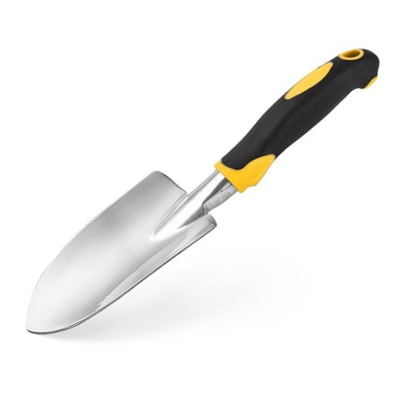 Haveske i rustfrit stål til plantning, omplantning, lugning og flytning (glat)