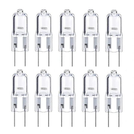 10x G6.35 Halogenpære 20W Dimbar 12V GY6.35 Varmhvit 2700K Halostar-FM-
