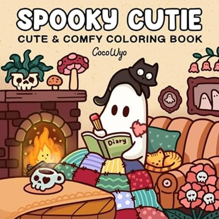 Spooky Cutie: Aikuisten ja teinien värityskirja, jossa on söpöjä pelottavia olentoja mukavissa hygge-hetkissä rentoutumiseen (Cozy Spaces Coloring)