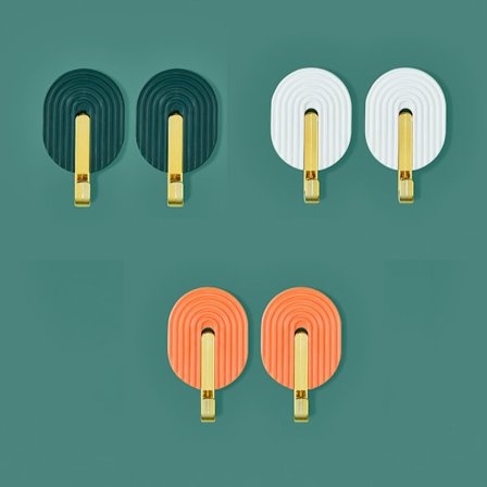 Badeværelseskrog Mærkeløse kroge 6stk, 3farver