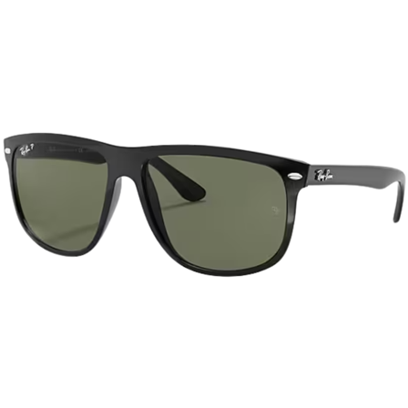 Ray-Ban RB4147 Boyfriend Polished Black Dark Green Polarized