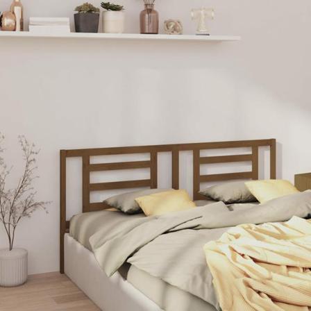 Vidaxl Sänggavel Honungsbrun 206x4x100 Cm Massiv Furu Brun