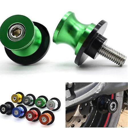 8mm Motorcykel CNC Svingarmslider Spolar Skruvar För Motorcykel (1 Par, Guld)