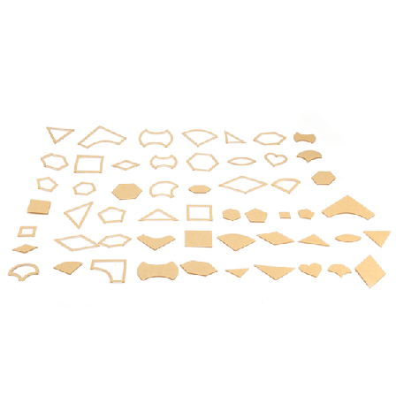 54 stk. Klar akryl mønster sjablong mal sett lær håndverk quilting sy verktøy DIY