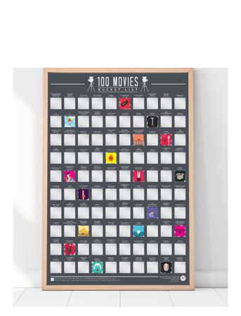 Bucketlist 100 Movies Home Decoration Posters & Frames Posters Illustrations Musta Gift Republic