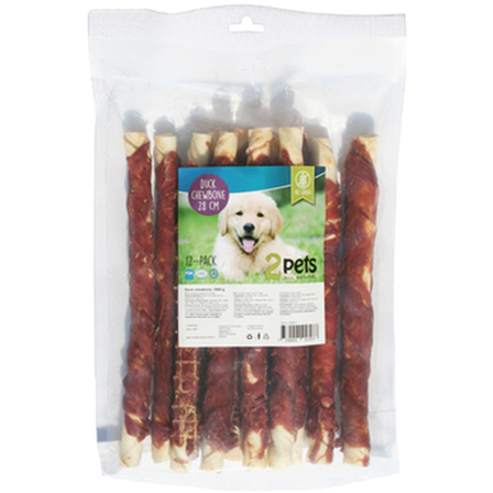 2 pets - Dogsnack Duck Chewbone 28 cm / 12 st - Hund - Hundegodbiter & tyggebein - Tyggeruller & tyggepinner - ZOO.no