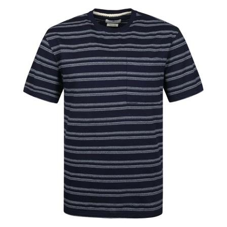 Anerkjendt, T-shirt Kikki Strepen Blauw, Heren, Maat:S,Katoen,streep
