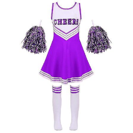 Børnepige Cheerleading Kostumer Uniform Bogstav Print Cosplay Rollespil Kjole Med Strømper Til Skolepiger Scene Performance Sæt
