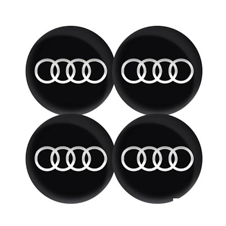 4 st Hjulkapseldekaler Bilnavskydd för Audi S RS A3 A4 B8 A6 A5 Q5 A7 - Flera storlekar 60 mm