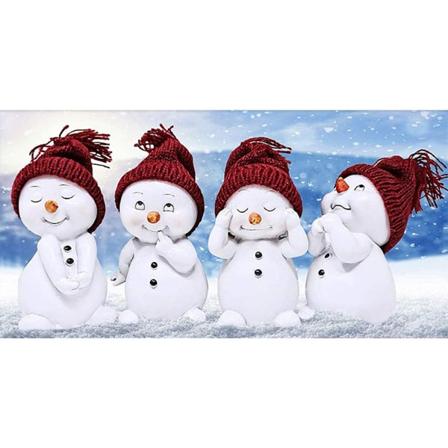 5D Full Drill Diamond painting Jul Korstygn Heminredning 8# Snowman 30x50cm