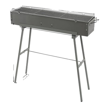 Bärbar BBQ-grill, kolbränsle, zink-järnlegering, hopfällbar design,Stil 1