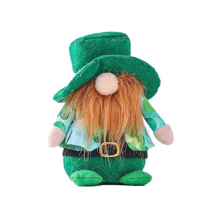 Dockornament - Söt Handgjord Grön Påskdocka Utan Ansikte för Scenarrangemang