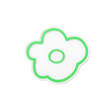 Grønn Akryl Blomsterbrikke Varmeisolasjon Søt Transparent Stabil Sklisikker