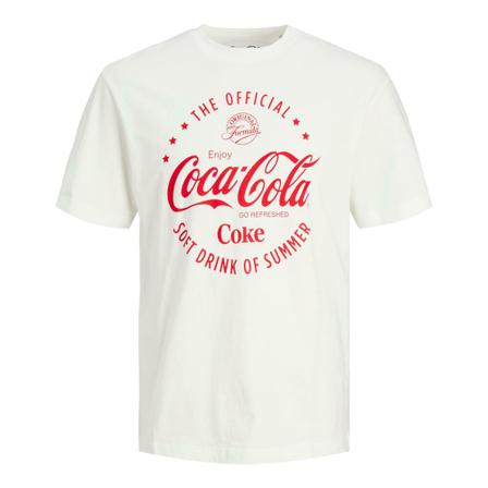 Jack & Jones, T-shirt Jorcoca Cola Officialcrew Biały, Mężczyzna, Rozmiar: M