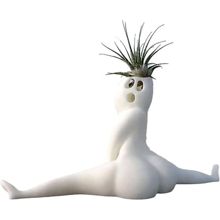 Rolig Stor Bakdel Spöke Planterare, Söt Kroppsformad Planterare, Rolig Luftväxt Display Trädgård Planterare Kul Resin Växtkrukor Växt Display för Hem 