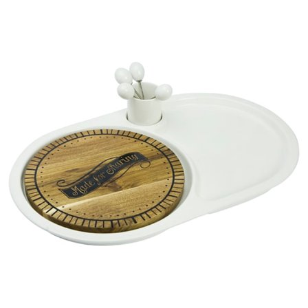 Tapas bricka med 4 olivgafflar