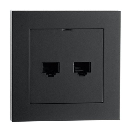 SG Nettverksuttak Innfelt KAT6 Sort