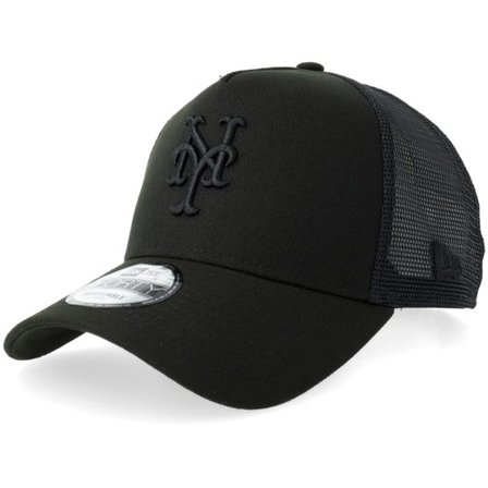 New Era - MLB Svart trucker Keps - Hatstore Exclusive x New York Mets 9FORTY Black A-frame Trucker @ Hatstore