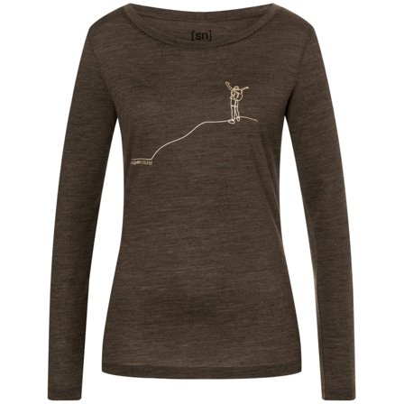 Super.natural Women's Summiteer LS Women long-sleeved sweaters Brown XS