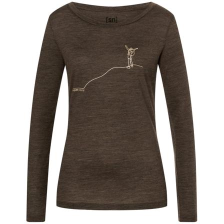 Super.natural Women's Summiteer LS Women long-sleeved sweaters Brown S