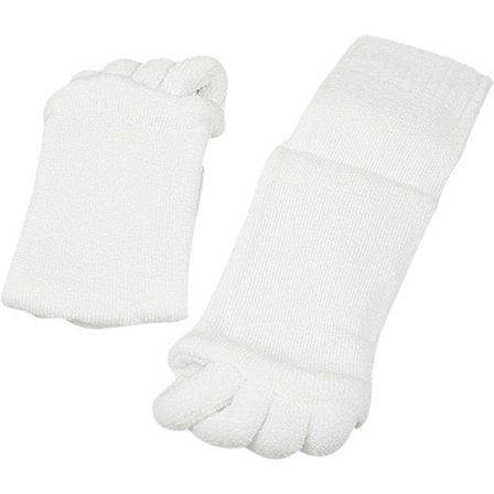 Yoga Gym Sports Fem Tå Separator Massasje Fotjustering Sokker, 1 Par