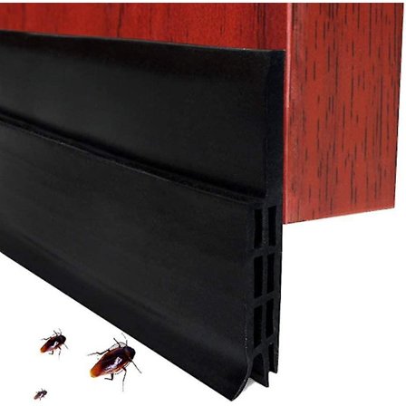 Självhäftande Dörrbotten 200cm X5cm Mjuk Silikon Termisk Ljudisolering Väderremsa Anti Buller Damm