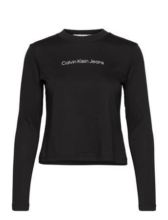 Shrunken Institutional Ls Tee Black Calvin Klein Jeans
