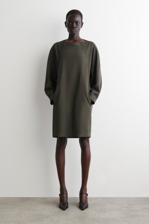 COS Women's Sculptural Mini Dress in Brown