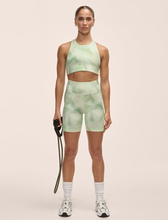 Casall High Waist Bike Shorts - Green - M