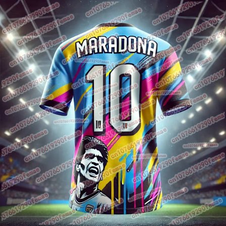 Fodboldkonge Superstar Maradona Trykt Herre Fan Mindeudgave Sports T-shirt Daglig Udendørs Åndbar Hurtig Trøje