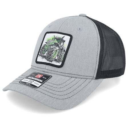 Kiddo Cap - Grå trucker Caps - Kids Extreme Tractor Grey/Black Trucker @ Hatstore