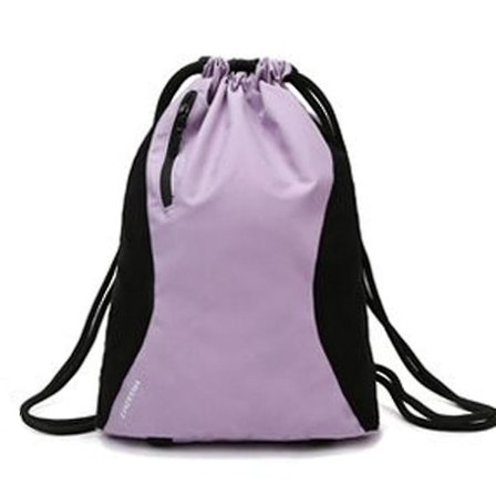 Ryggsäck med dragsko Sport Gym Bag Kvinnor Män Barn Stor med Blixtlås och Vattenflaska Nätficka