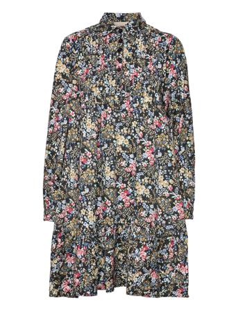 Structured Cotton Shift Dress Dresses Shirt Dresses Multi/mönstrad By Ti Mo