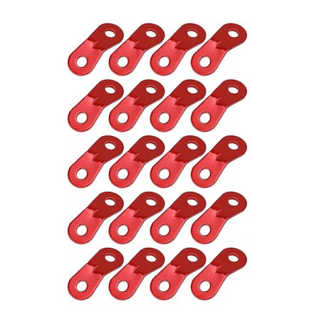 20 stk. aluminiumslegering tauverkstrammer telt bardun snorstrammer dobbelthulls vindtau telt spenne ultralette teltplugger