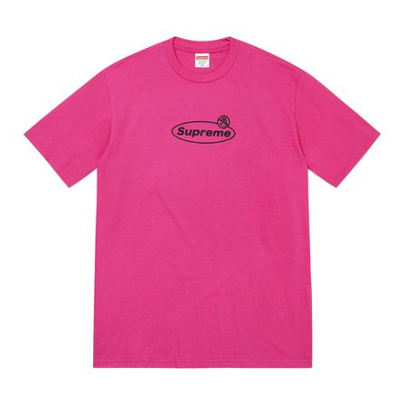 Supreme, T-Shirts Roze, Heren, Maat:L,Cotton,Bedrukt