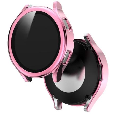 Samsung Galaxy Watch 4 (40mm) galvanoitu kansi karkaistulla lasisuojalla - Pinkki Pink