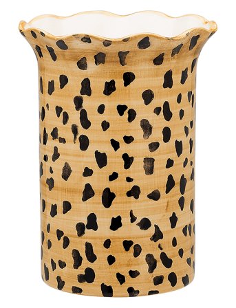 Anna + Nina Leopard Vase - Brown - H21CM