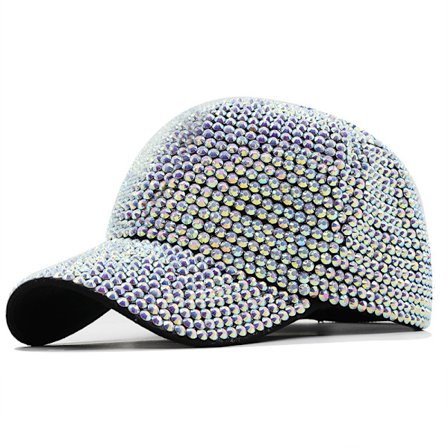 Kvinnor Kristaller Sparkle Baseball Cap Gem Bling Hat