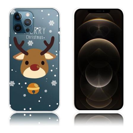 IMD julemønster og fleksibelt mobiletui til iPhone 12 Pro Max - Elg Og Elg Brown