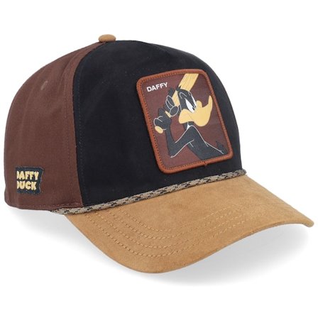 Capslab - Black - trucker - Cap - Looney Tunes Daffy Duck Premium Brown/Black A-Frame Trucker - Hatstore