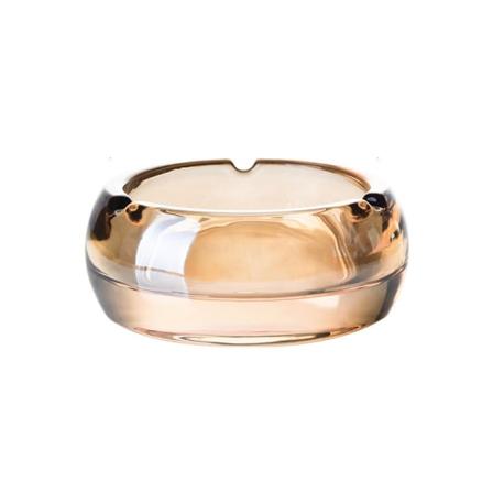 Askebeger Glass Tre spor Stuedekorasjon Forhindre Flyaske Askebeger Amber Medium 12.5cm