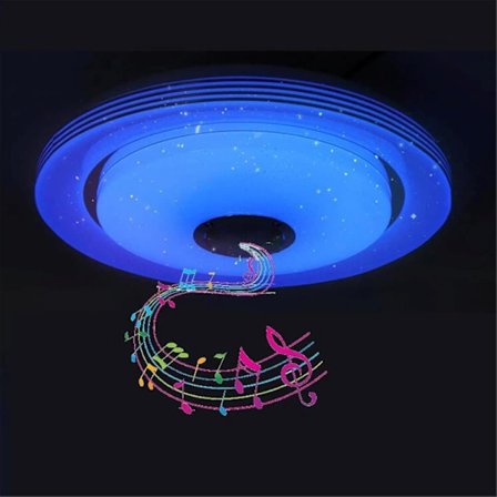 LED Loftlampe 40 cm med Bluetooth – RGB Dæmpbar, Musik & App/Styring, Badeværelse & Soveværelse_TF_TF