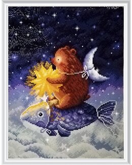 Diamond painting Bär im Wltraum - Collection D'Art